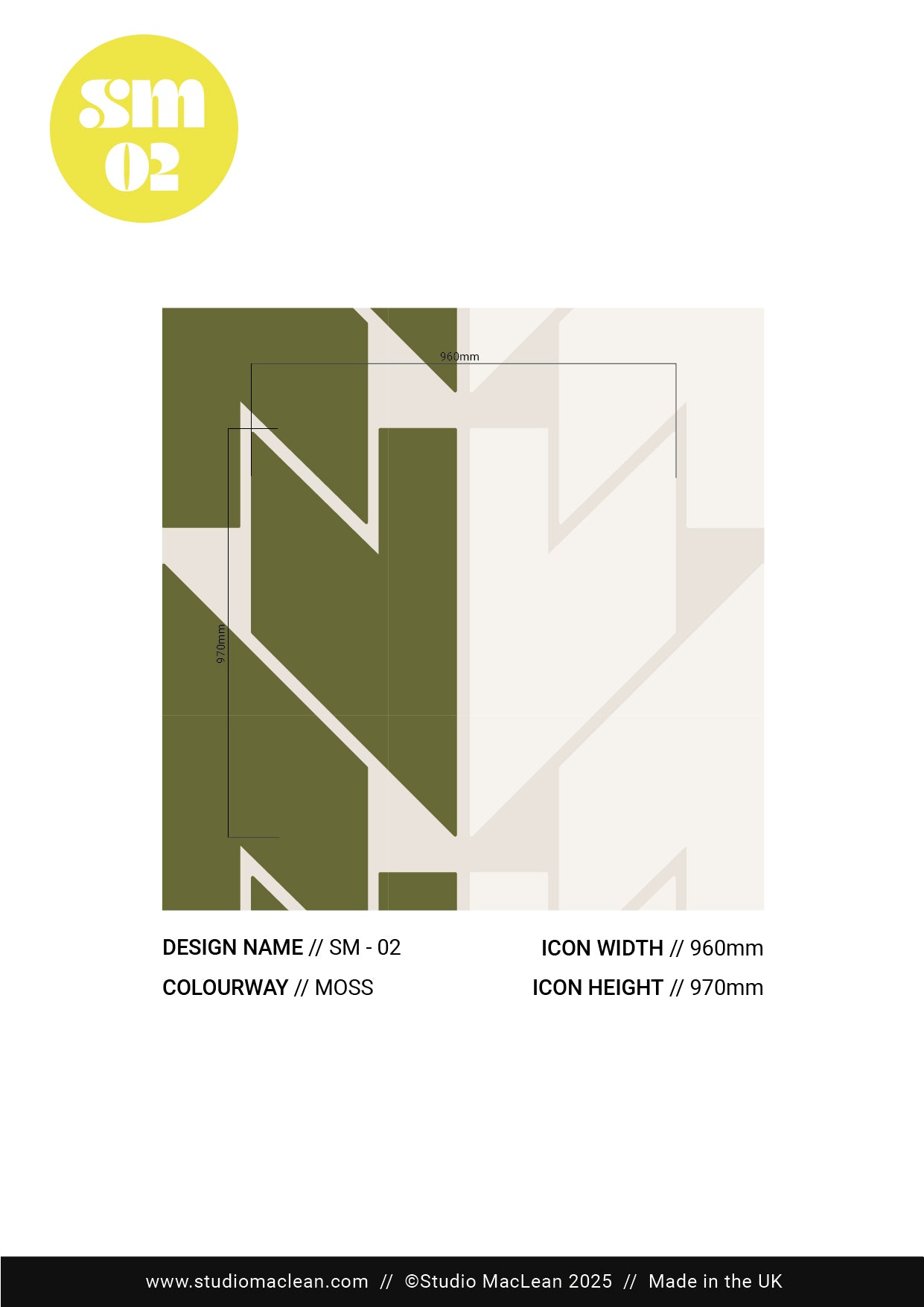 Wallpaper SM - 02 // Moss Stripe