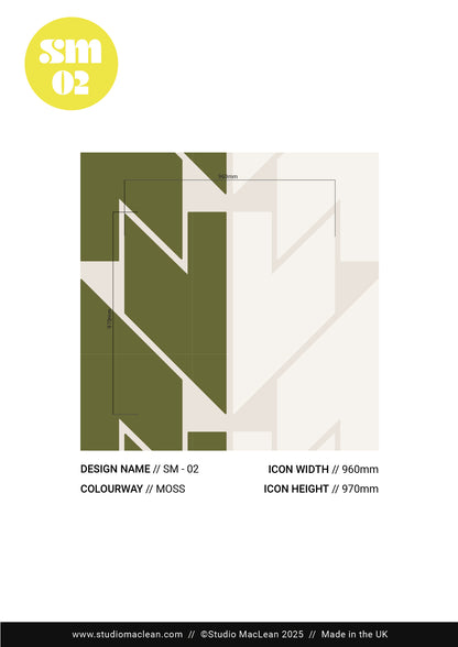 Wallpaper SM - 02 // Moss Stripe